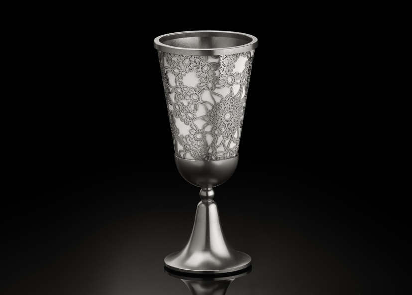 Kiddush cup of all sterling silver metal