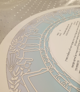 My Beloved, Round Paper-Cut Ketubah