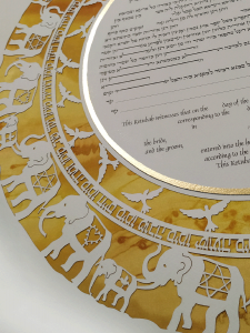 Elephants Paper-Cut Ketubah