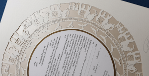 Elephants Paper-Cut Ketubah