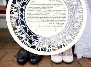 Elephants, See Through Paper-Cut Ketubah