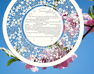 Blossom Dodi, See Through Paper-Cut Ketubah