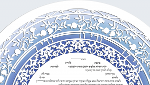 Celebration Round Paper-Cut Ketubah