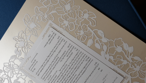 Orchid Glory Paper-Cut Ketubah