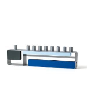 silver menorah light blue/blue/silver