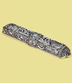 Silver Crystal Mezuzah