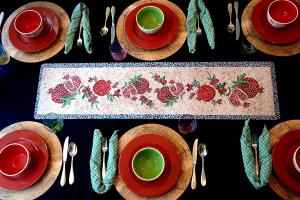 Rimosaic Pomegranate Table Runner