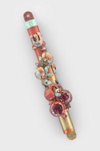 Birds and Pomegranates Mezuzah