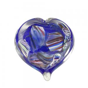 BLOWN CRUSHED WEDDING GLASS HEART KEEPSAKE