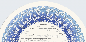 2020 Simple Line, Round Paper-Cut Ketubah