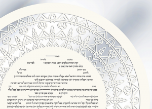 2020 Simple Line, See Through, Round Paper-Cut Ketubah