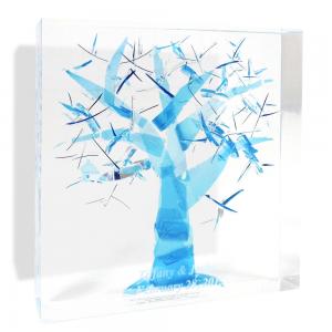 Tree of Life Wedding Cube-Lucite