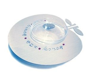 Dvash Honey Dish - Aluminum and Glass