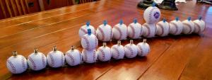 Mini Baseball Bat Menorah