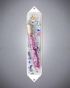 Fused Mezuzah with Tube for Shards - Glass