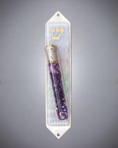 Fused Mezuzah with Tube for Shards - Glass