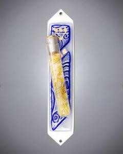 Fused Mezuzah with Tube for Shards - Glass