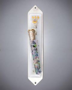 Fused Mezuzah with Tube for Shards - Glass