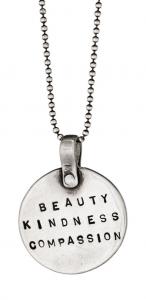 Beauty, Kindness, Compassion Necklace by Marla Studio - Sterling Silver