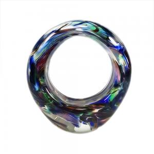 BLOWN CRUSHED WEDDING GLASS ETERNITY RING KEEPSAKE