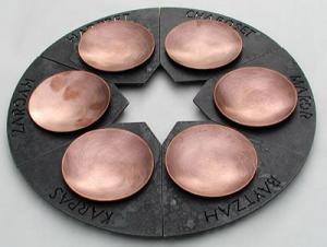 Flame Cut Modular Steel Seder Plate 