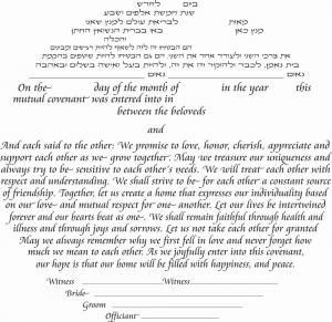 Double Tree Ketubah in Yellow and Green