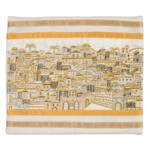 Gold Embroidered Talit Jerusalem
