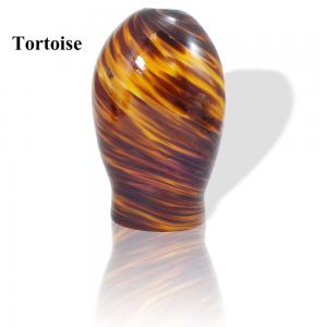 AMBER OVAL WEDDING GLASS VASE