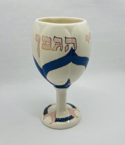 Borei Pink-Blue Ceramic Goblet