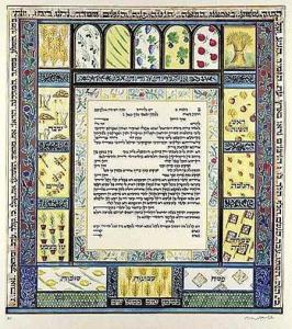 Israel Festivals Ketubah