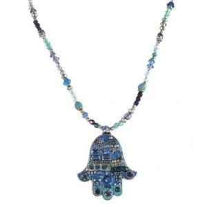 Large Dark Multicolored Hamsa - Metal