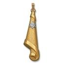 Torah Scroll Mezuzah - Gold