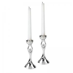 Joyous Candlesticks Pair Silver