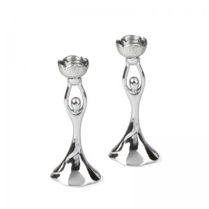 Joyous Candlesticks Pair Silver