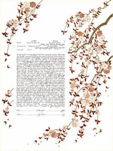 Falling Blossoms Ketubah