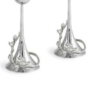 White Orchid Toasting Flutes