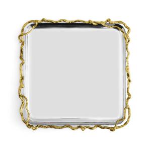 Wisteria Gold Square Plate