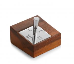 Nambe Geo Dreidel in stand