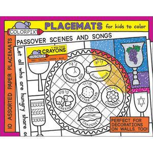 Passover Coloring Placemats - Passover Activities
