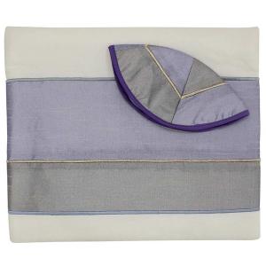 Lavendar Gray Striped Talit Set