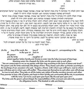 Shalom Three Layers Ketubah