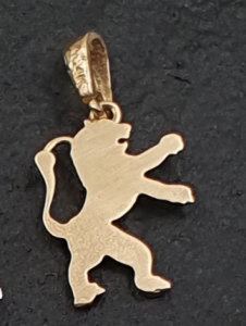 14k Rising Lion Pendant
