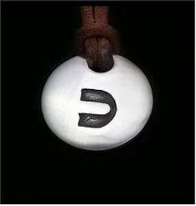 Hebrew Letter Necklaces - Sterling Silver and Leather