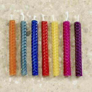 Honeycomb Beeswax Hanukkah Candles Multi