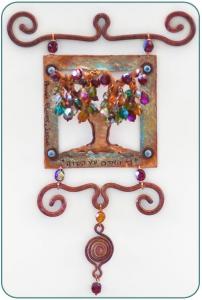 Tree of Life Wall Tile by Ahuva Elany - Copper