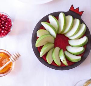 Red Stoneware Clay Pomegranate Dish