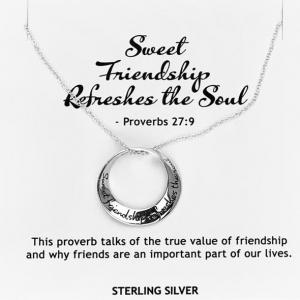 Sweet Friendship Refreshes the Soul Pendant