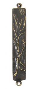 Mezuzah Tree of Life, Oxidized Bronze