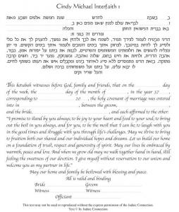 Ribbons Ketubah