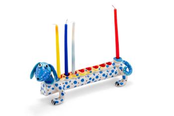 Israel Museum x Shalom House Ceramic Dog Menorah